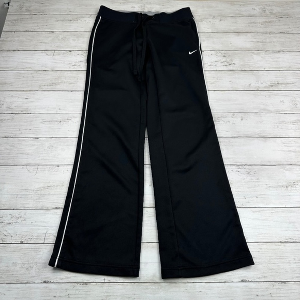 Nike Womens Small 4-6 Black‎ Wide Leg Activewear Lounger Pants 28x30"